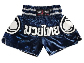 Boxsense Short Boxe Thai : BXS-101-Bleu marine