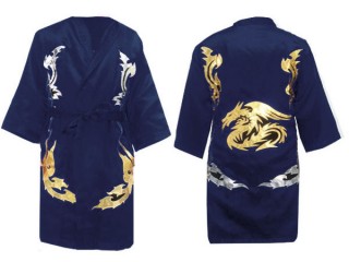 Kanong Peignoir de Boxe : KNFIR-201-Bleu marine