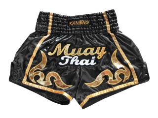 Kanong Retro Short Boxe Thai : KNSRTO-232-Noir