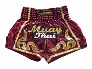 Kanong Retro Short Boxe Thai : KNSRTO-232-Bordeaux