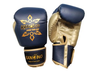Gants de boxe enfant Kanong : "Thai Power" Marine/Or
