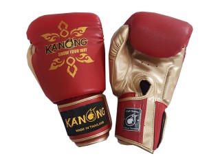 Gants de boxe enfant Kanong : "Thai Power" Rouge/Or