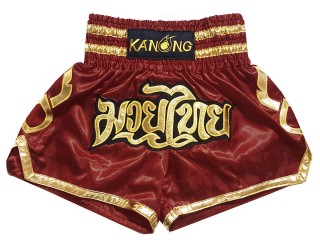 Kanong Short Boxe Thai : KNS-121-Bordeaux