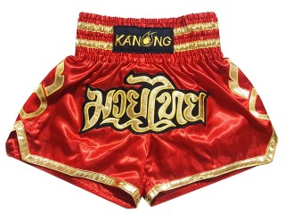 Kanong Short Boxe Thai : KNS-121-rouge