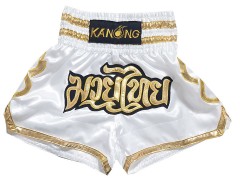 Kanong Short Boxe Thai : KNS-121-Blanc