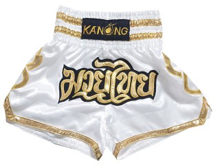 Kanong Short Boxe Thai : KNS-121-Blanc