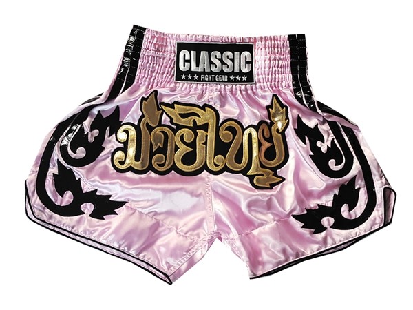 Shorts Boxe Anglaise Personnalisé : KNBSH-030-Rose