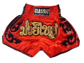 Classic Short de Boxe Muay Thai : CLS-016-Rouge