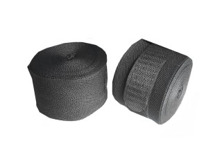 Bandage de Boxe Thai Enfants KANONG : Noir (élastique) 