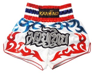 Kanong Short Boxe Thai : KNS-122-Blanc