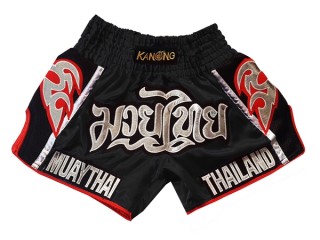 Kanong Retro Short Boxe Thai : KNSRTO-207-Noir