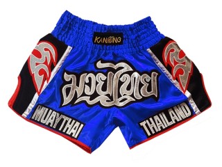 Kanong Retro Short Boxe Thai : KNSRTO-207-Bleu