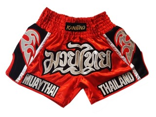 Kanong Retro Short Boxe Thai : KNSRTO-207-Rouge