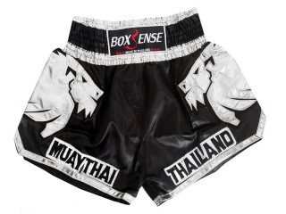 Boxsense Short Boxe Thai : BXS-303 Noir/Argent