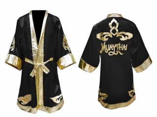 Kanong Peignoir de Boxe : Noir Lai Thai