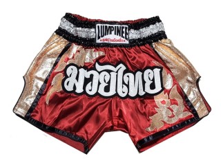 Lumpinee Short Boxe Thai : LUM-043-rouge