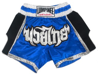 Lumpinee Short de Muay Thai : LUM-023-Bleu