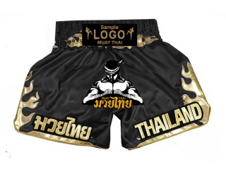Short Muay Thai Personnalisé, Short Kickboxing personnalisable avec logo brodé