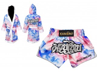 Peignoir de Boxe + Short Muay Thai par sublimation