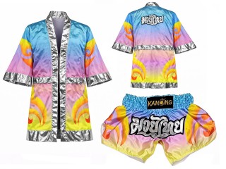 Peignoir de Boxe + Short Muay Thai Personnalisé : SET-508