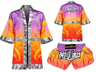 Peignoir de Boxe + Short Muay Thai Personnalisé : SET-509