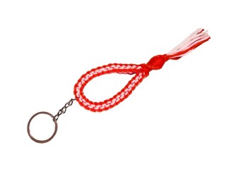 Porte clé  de Mongkol bandes Muay Thai Kanong : Blanc/Orange