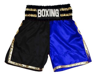 Shorts Boxe Anglaise Personnalisé : KNBSH-037-TT-Noir-Argent