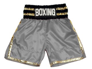 Shorts Boxe Anglaise Personnalisé : KNBSH-039-Gris