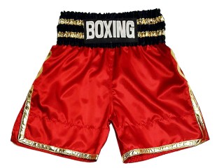Shorts Boxe Anglaise Personnalisé : KNBSH-039-Rouge