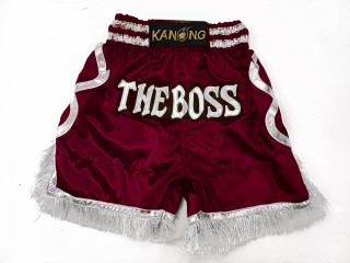 Shorts Boxe Anglaise Personnalisé : KNBXCUST-2048-Maroon