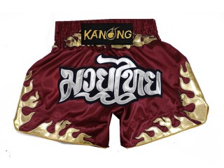 Kanong Short Boxe Thai : KNS-145-Maroon