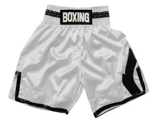 Shorts Boxe Anglaise Personnalisé : KNBSH-036-Blanc