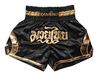 Kanong Short Boxe Thai : KNS-144-Noir-Or