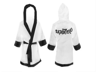 Kanong Peignoir Boxe : KNFIR-001-Blanc