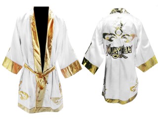 Kanong Peignoir de Boxe : Blanc Lai Thai