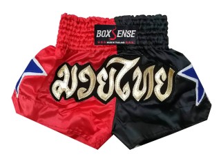 Boxsense Short Boxe Thai : BXS-089-Rouge-Noir