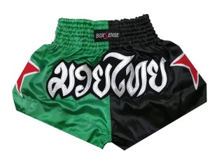 Short Muay Thai Enfant Boxsense : BXSKID-005-Vert