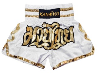 Kanong Short Boxe Thai : KNS-121-Blanc