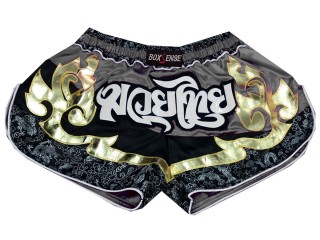 Boxsense Retro Short de Muay Thai : BXSRTO-028-Gris