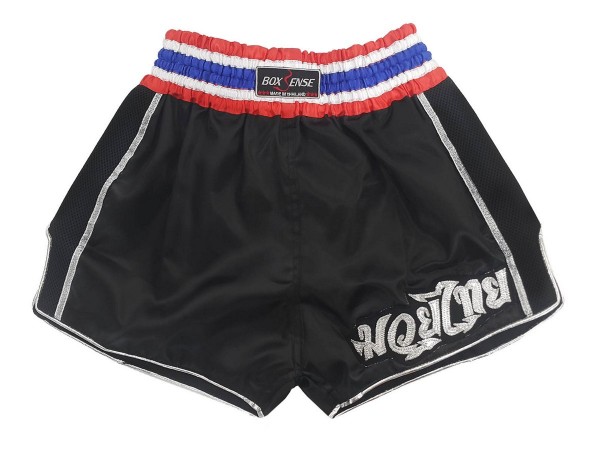 Boxsense Retro Short Boxe Thai : BXSRTO-001-Noir