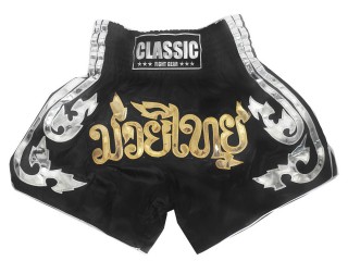 Classic Short de Boxe Muay Thai : CLS-015-Noir