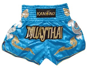 Kanong Short Boxe Thai : KNS-126-bleu ciel