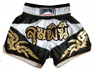 Lumpinee Short Boxe Thai : LUM-049-Blanc