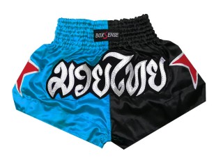 Short Muay Thai Enfant Boxsense : BXSKID-005-bleu ciel