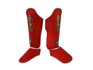 Protège-tibias Muay Thai Kanong : Rouge