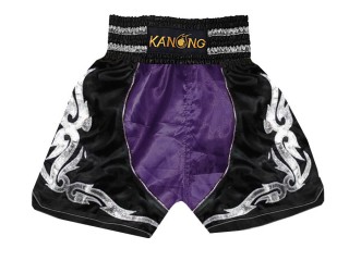 Shorts Boxe Anglaise Kanong : KNBSH-202-Pourpre-Noir