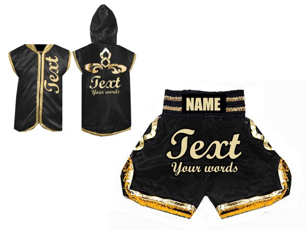 Short Boxe Anglaise noir/or