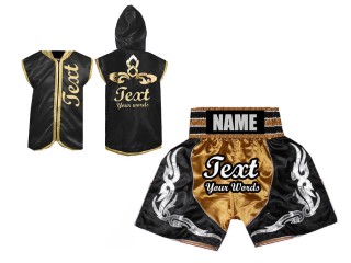 Sweats à capuche + Short Boxe Personnalisé : Or