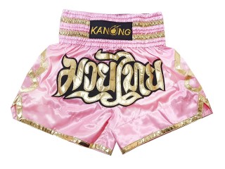 Kanong Short Boxe Thai Enfants : KNS-121-Rose-K