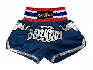 Kanong Short Boxe Thai Enfant : KNS-125-Marine-K